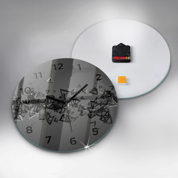 Orologio rotondo in vetro Astrazione oscura