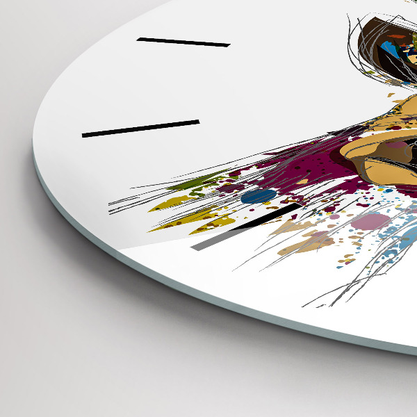 Orologio rotondo Testa di cervo