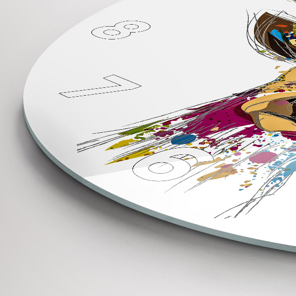 Orologio rotondo Testa di cervo