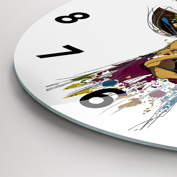 Orologio rotondo Testa di cervo