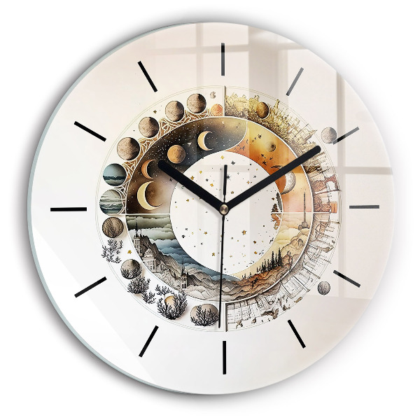 Orologio rotondo in vetro Orologio astronomico