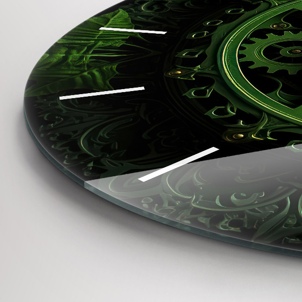 Orologio rotondo in vetro Meccanismo verde