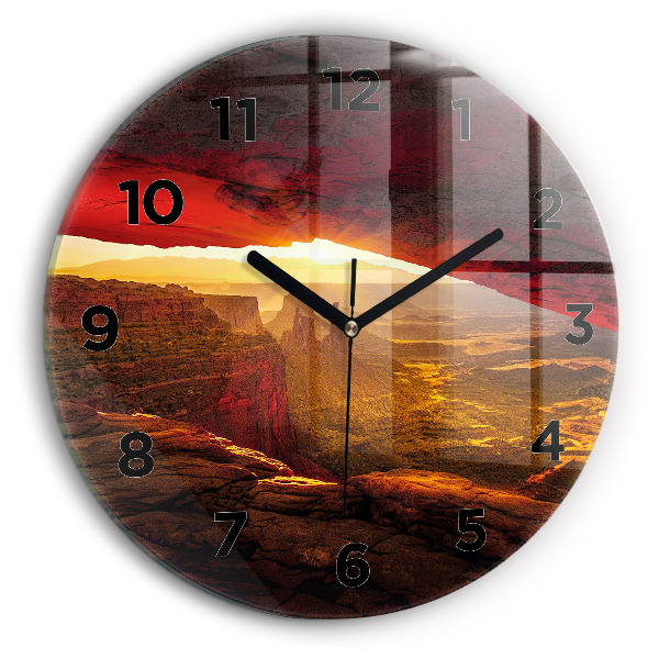 Orologio rotondo in vetro Grand Canyon dell'Arizona