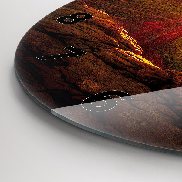 Orologio rotondo in vetro Grand Canyon dell'Arizona