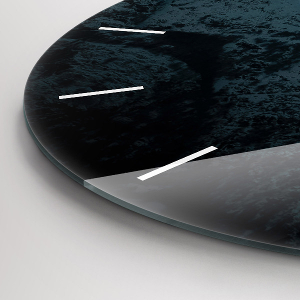 Orologio rotondo in vetro Tramonto in montagna