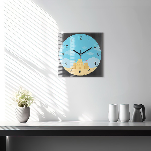 Orologio quadrato Castello di sabbia