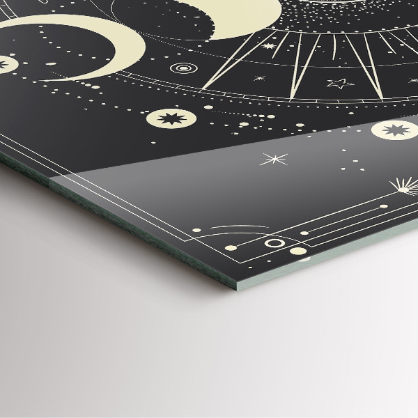 Orologio quadrato Lune e Sole