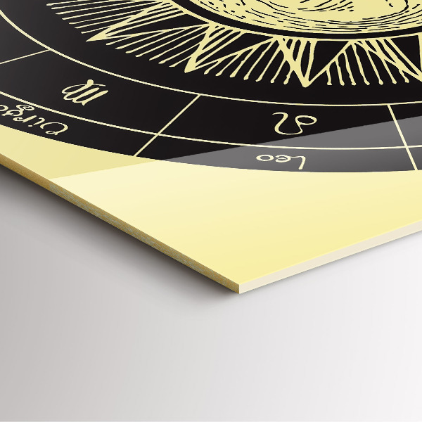 Orologio quadrato Zodiaco e Sole