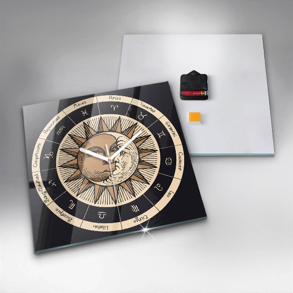 Orologio quadrato Il Sole e gli Zodiaci