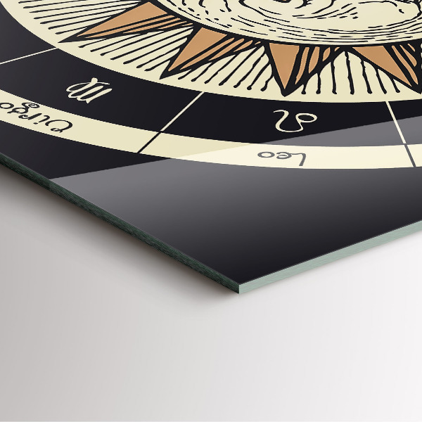 Orologio quadrato Il Sole e gli Zodiaci