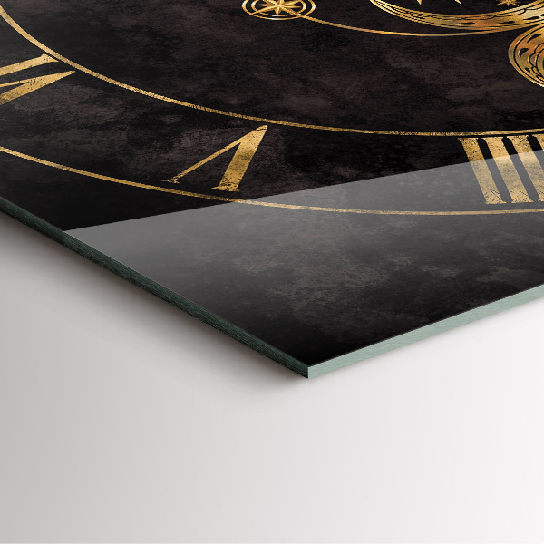 Orologio quadrato Numeri romani dorati