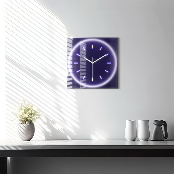 Orologio quadrato Linee al neon