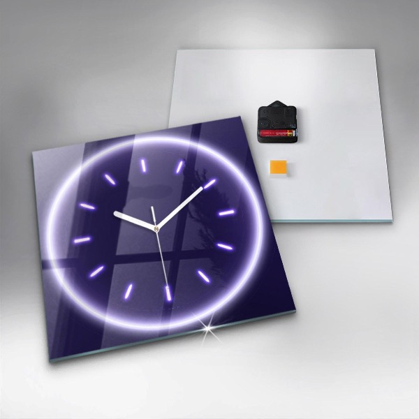 Orologio quadrato Linee al neon