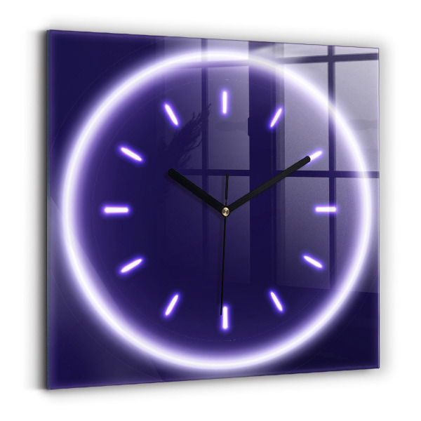Orologio quadrato Linee al neon