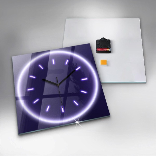 Orologio quadrato Linee al neon