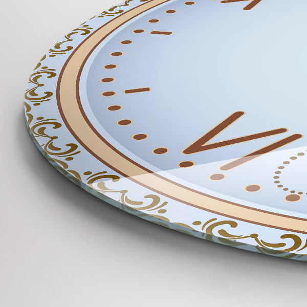 Orologio rotondo Fiori blu