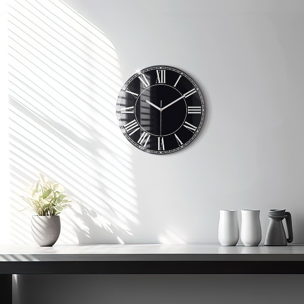 Orologio rotondo Numeri romani neri