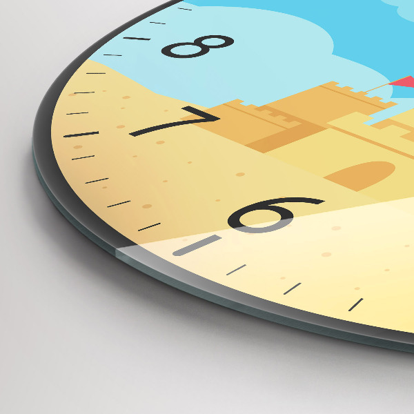 Orologio rotondo Castello di sabbia