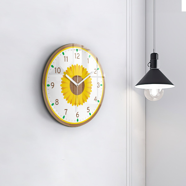 Orologio rotondo Fiore di girasole