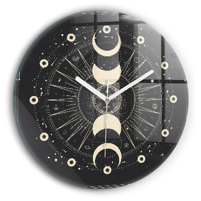 Orologio rotondo Lune e Sole