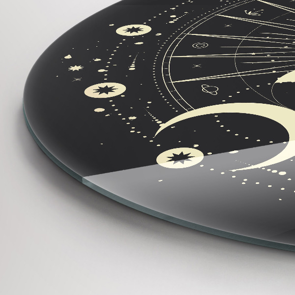 Orologio rotondo Lune e Sole