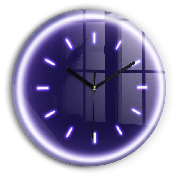 Orologio rotondo Linee al neon