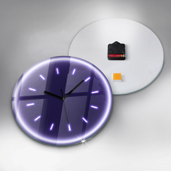 Orologio rotondo Linee al neon