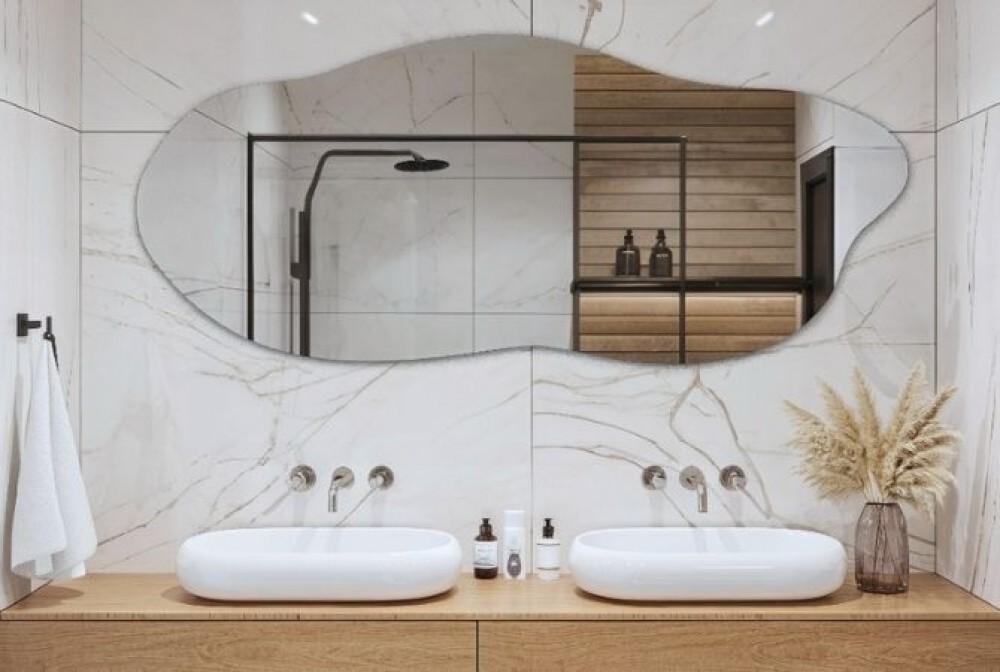 specchio per bagno bianco