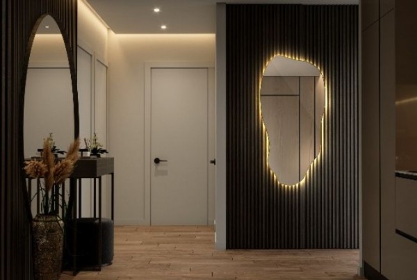 Come ingrandire visivamente una sala buia con specchi?